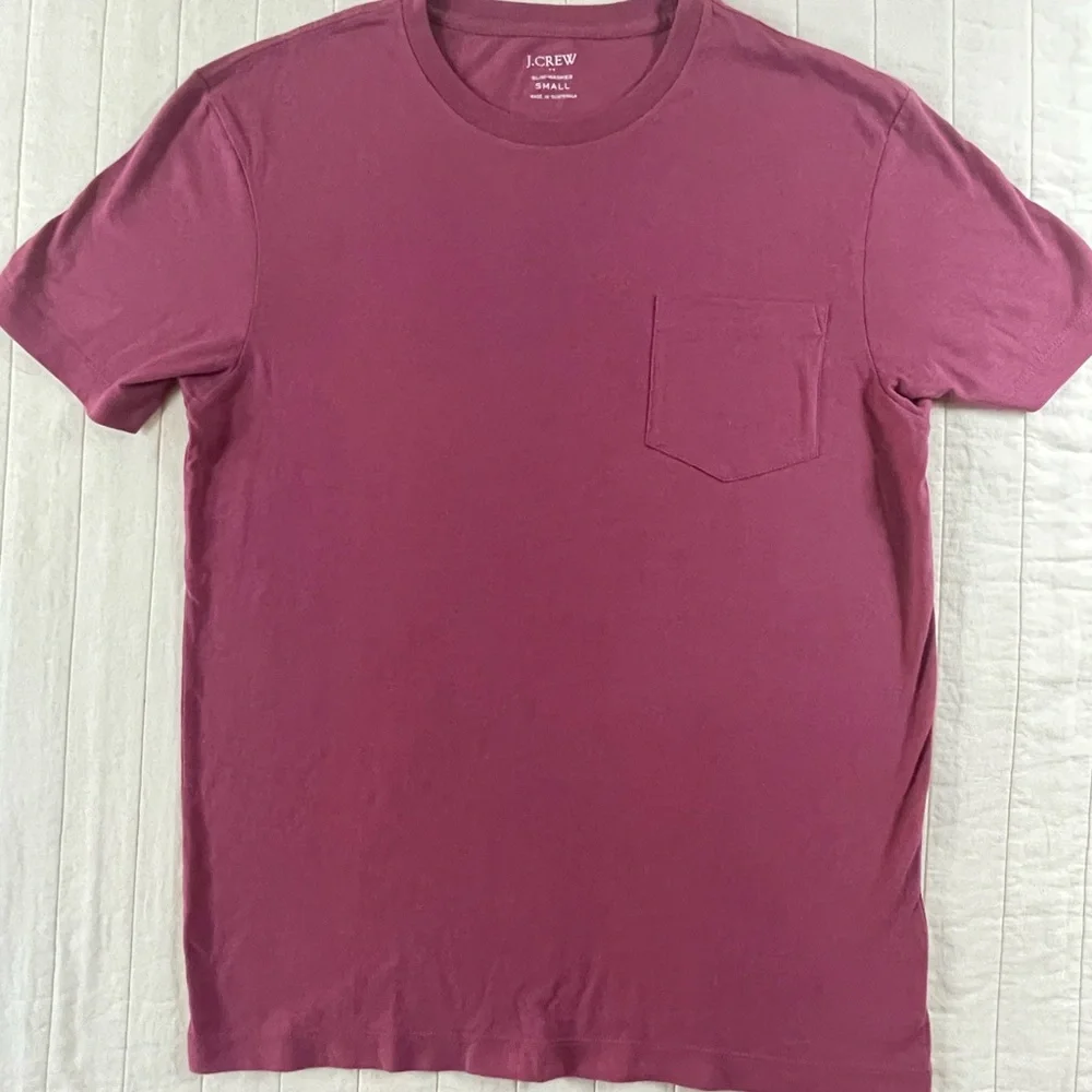 J. Crew Men's Short Sleeve Tee in Rich Pink